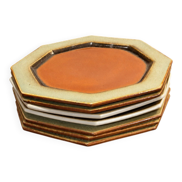 Lot d'assiettes Grès du Marais, France, circa 1970