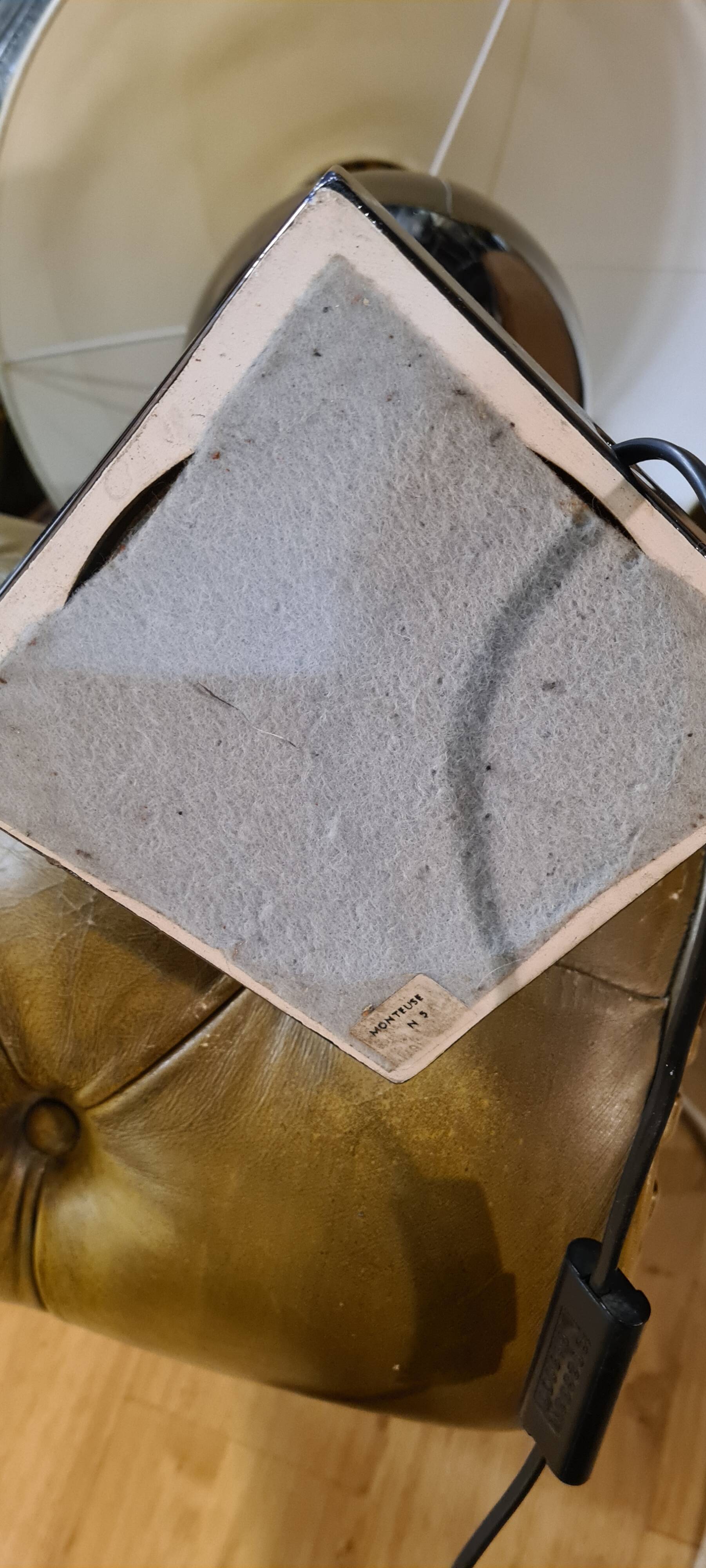 black glazed and gold ceramic lamp