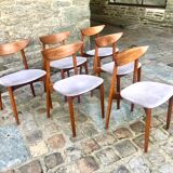 Set of six Harry Ostergaard chairs for Randers Mobelfabrick Denmark 1960
