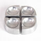 Mid Century Scandinavian Modern Handcrafted Aluminum Four Piece Ashtray, 1960