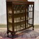 Early 20th century English mahogany display cabinet