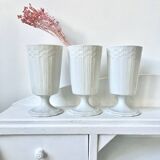 3 Limoges porcelain Mazagran cups
