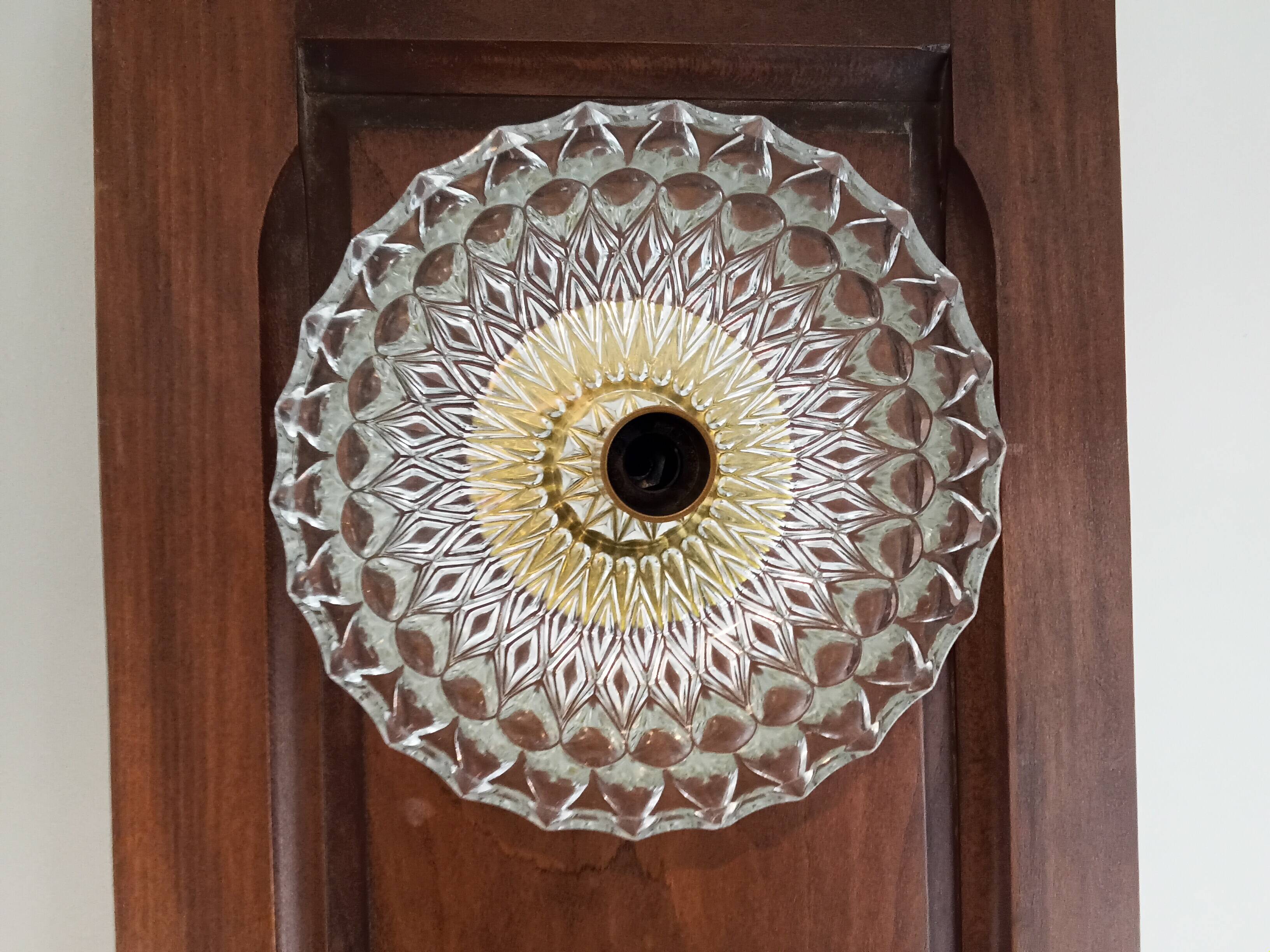 Vintage wall sconce moulded glass