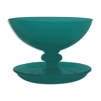 Saara Hopea cup glass, Scandinavian Finnish vintage, perfect state green glass