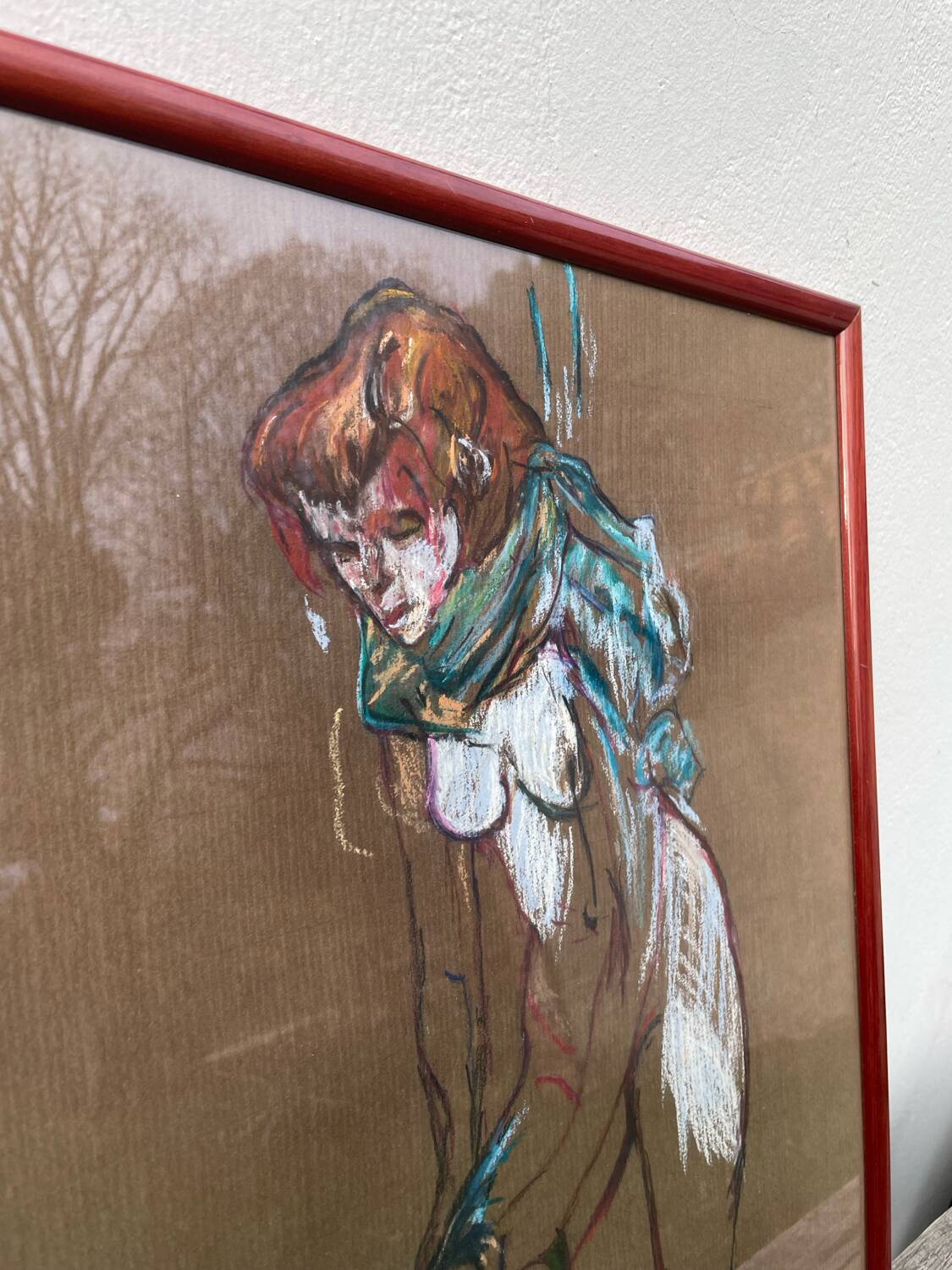 Pastel drawing of a nude