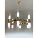 Glass and metal chandelier