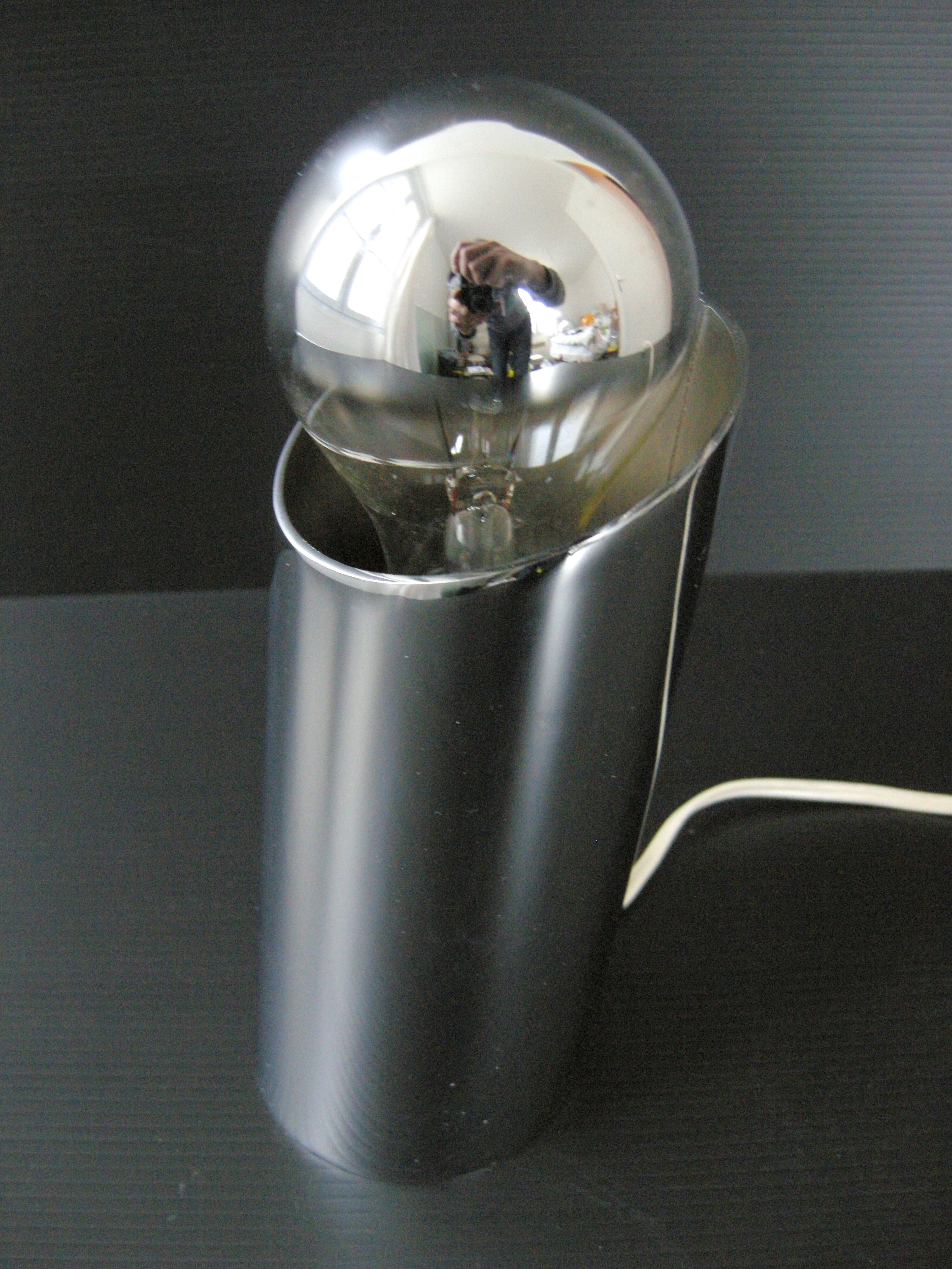 Vintage inclined cylinder lamp 1970 space age