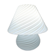 White striped Murano mushroom lamp / swirl – Vintage 1970 – Perfect