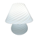 White striped Murano mushroom lamp / swirl – Vintage 1970 – Perfect