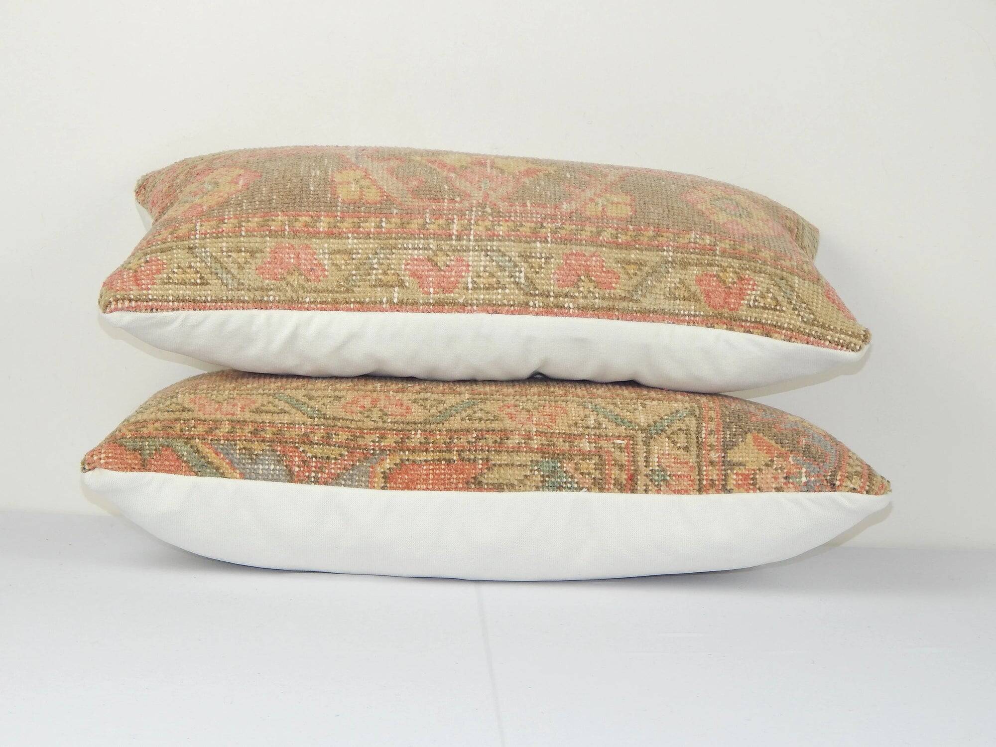 Set of 2 vintage Turkish cushion covers 25x56 cm