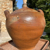 Ancient terracotta pottery jar