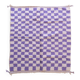 Tapis à damiers violets et blancs