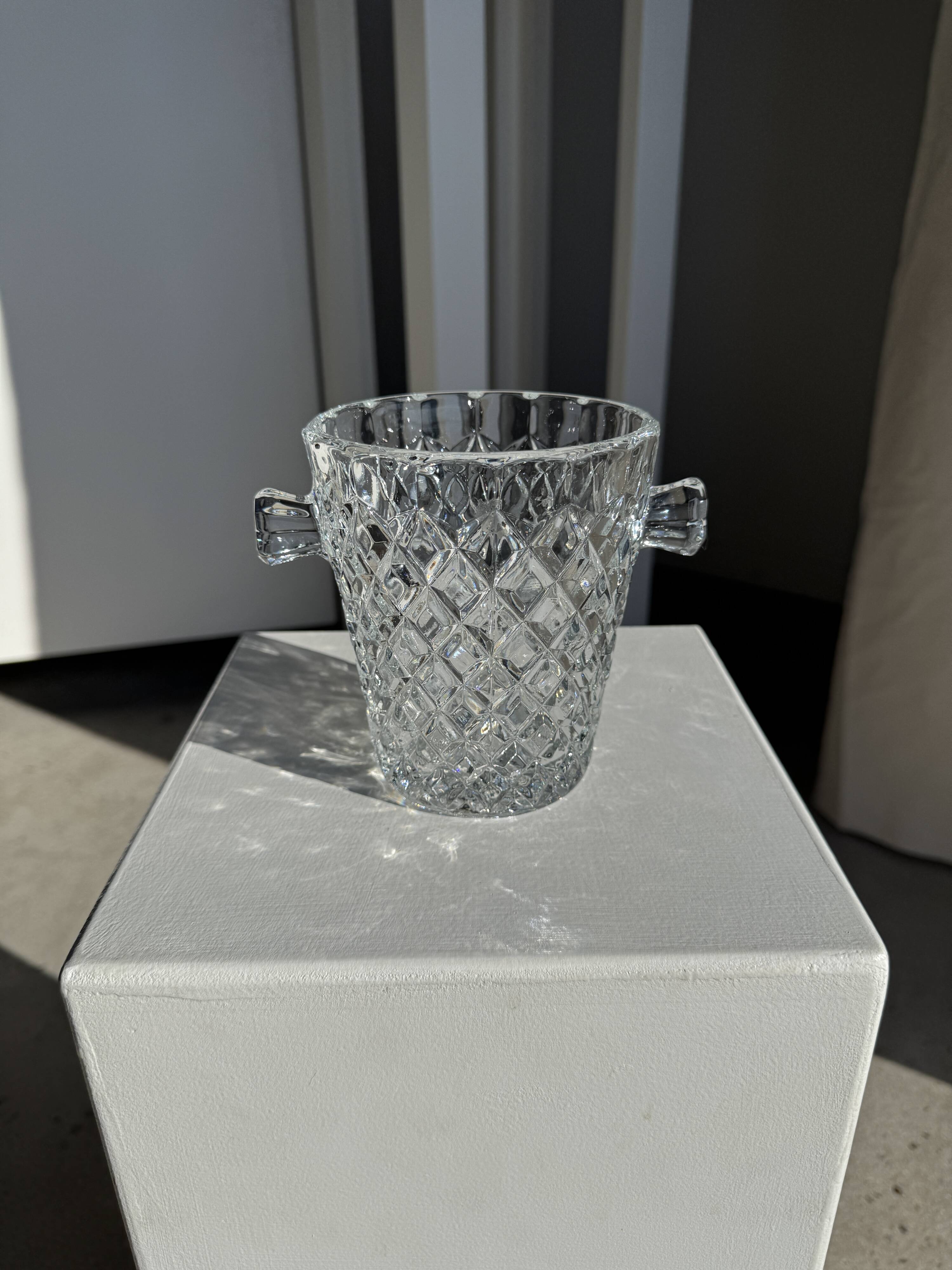 Classic vintage glass ice bucket H14 D12