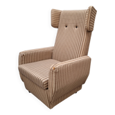 Fauteuil à oreilles de style mid-century moderne
