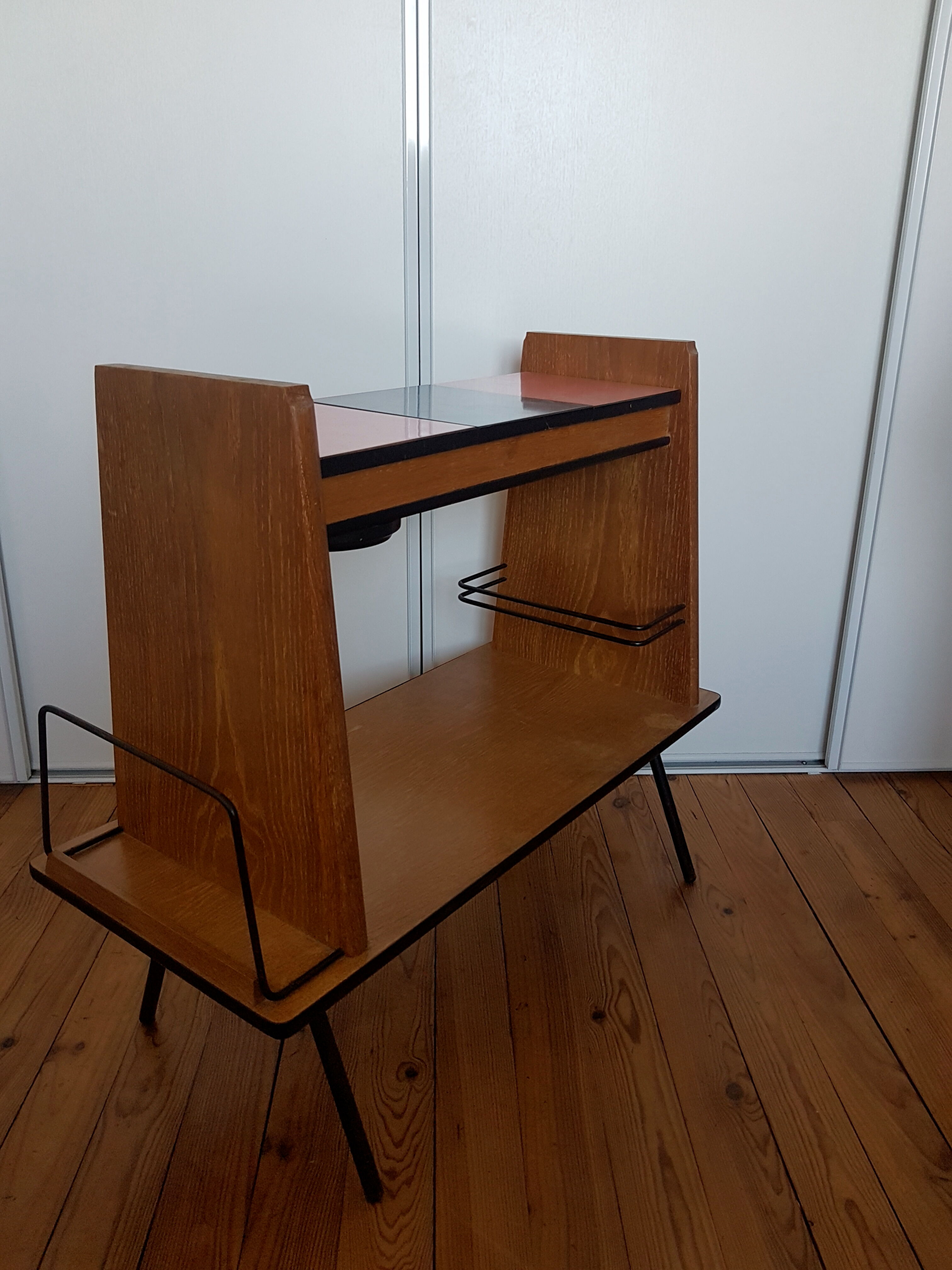 Vintage console furniture wood and formica