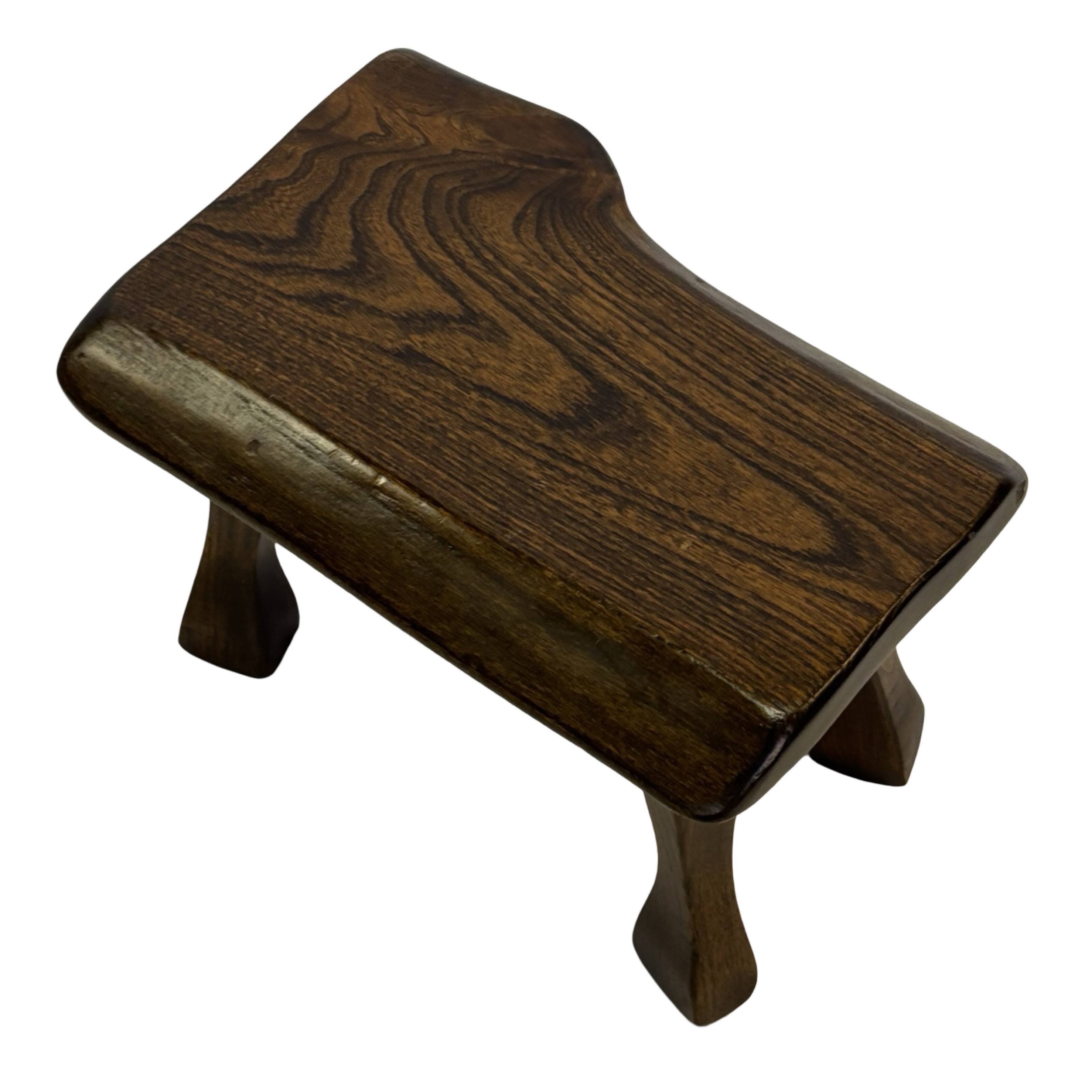 Mid-Century Organic Wooden Side Tables, circa 1960's wabi sabi brutalist