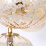 Cascade chandelier 4 globe in blown amber glass