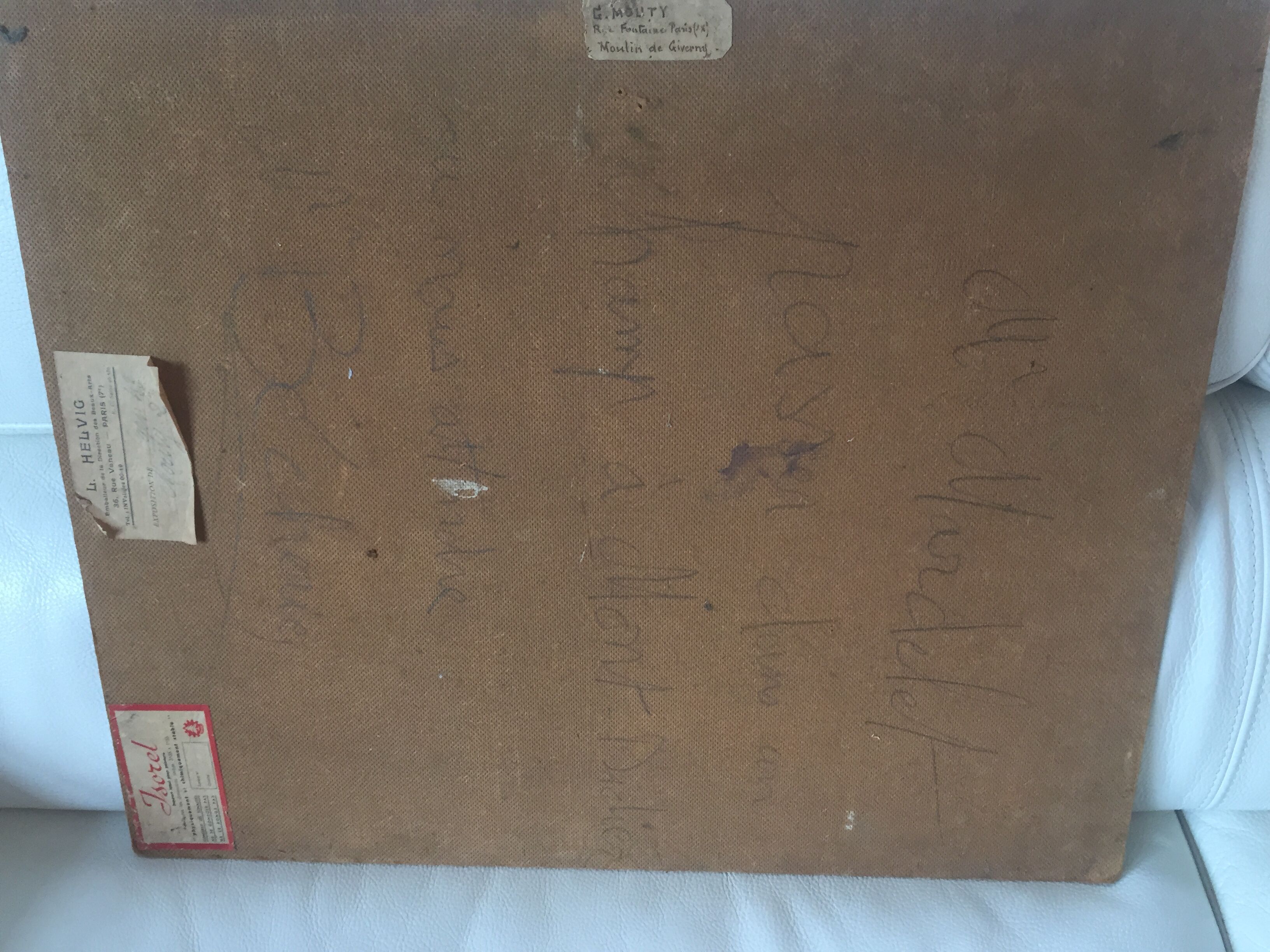 Painting on cardboard by Gustave Mouty (1870-1956) - Moulin de Giverny