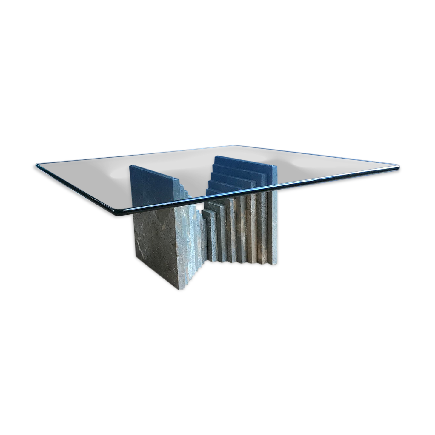 Table basse sculpturale en marbre de milieu de siècle