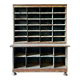 Large double-body industrial shelf in patinated metal – t furniture