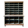 Large double-body industrial shelf in patinated metal – t furniture