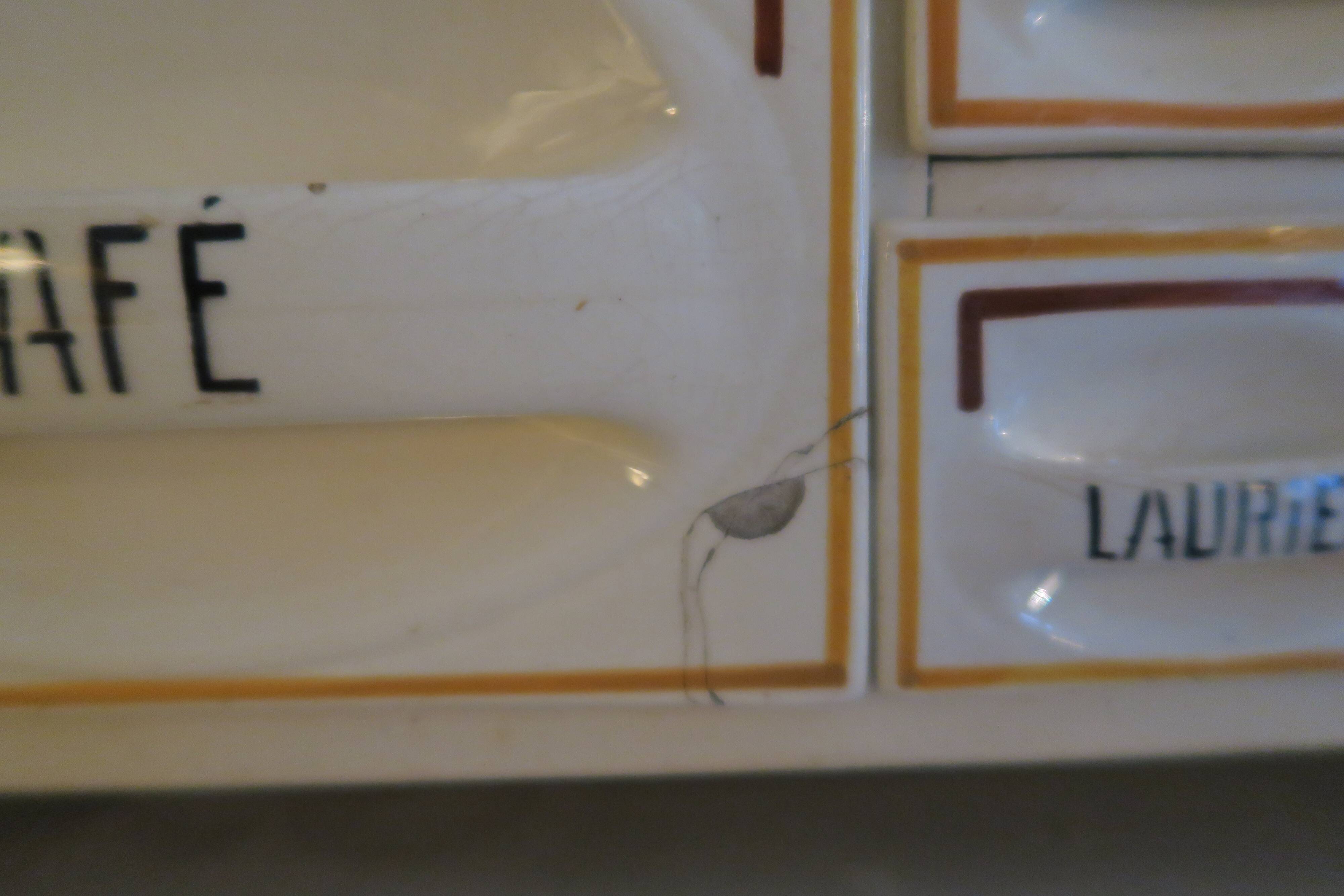 Spice cabinet with earthenware drawers