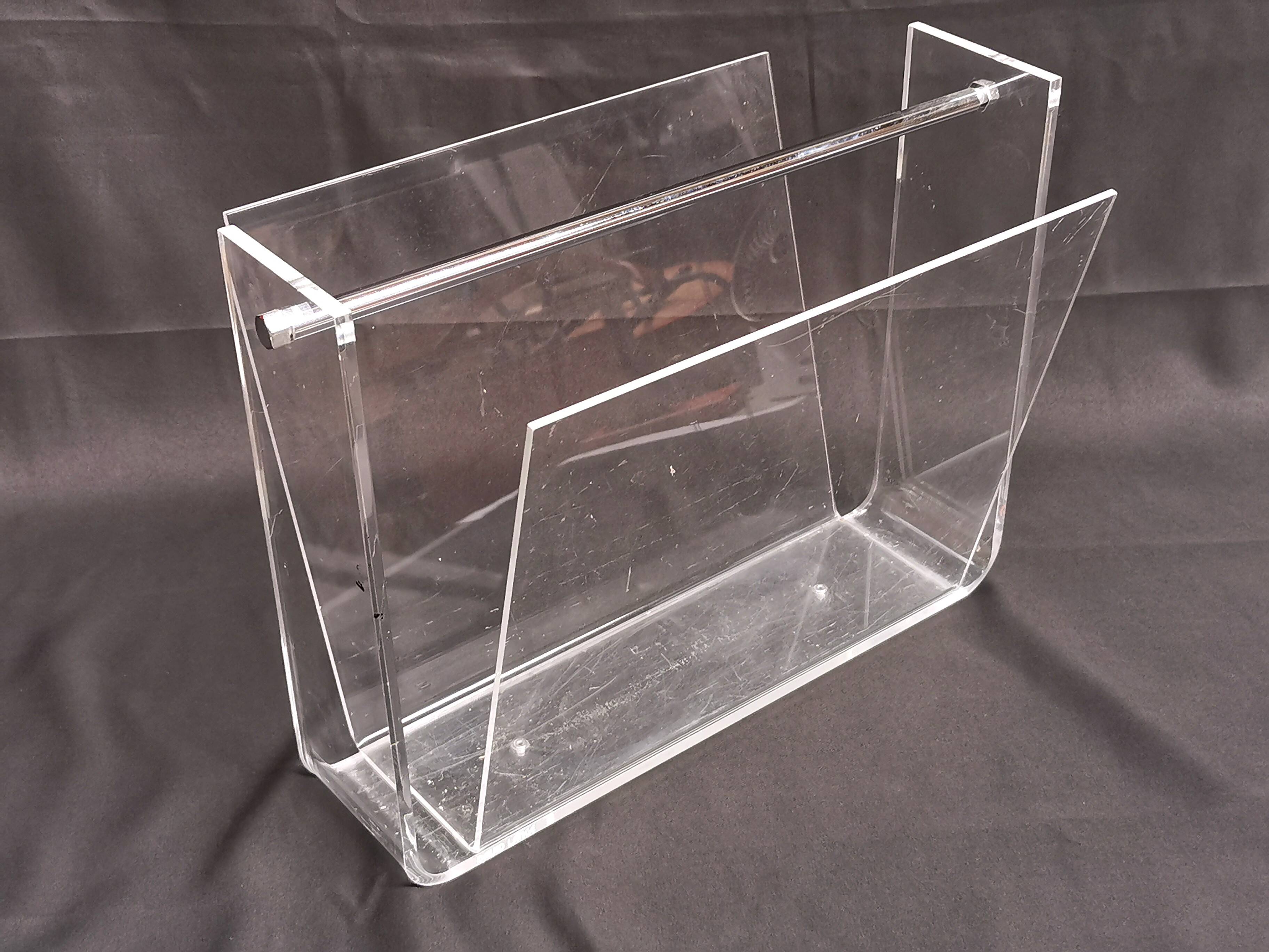 Vintage Plexiglas Magazine Rack 70 DAVID LANGE
