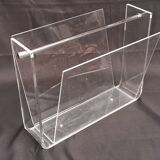 Vintage Plexiglas Magazine Rack 70 DAVID LANGE