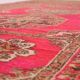 Pink Vintage Moroccan Rug 208 x 384 cm, Berber Wool Rug Handmade, Boho Rug