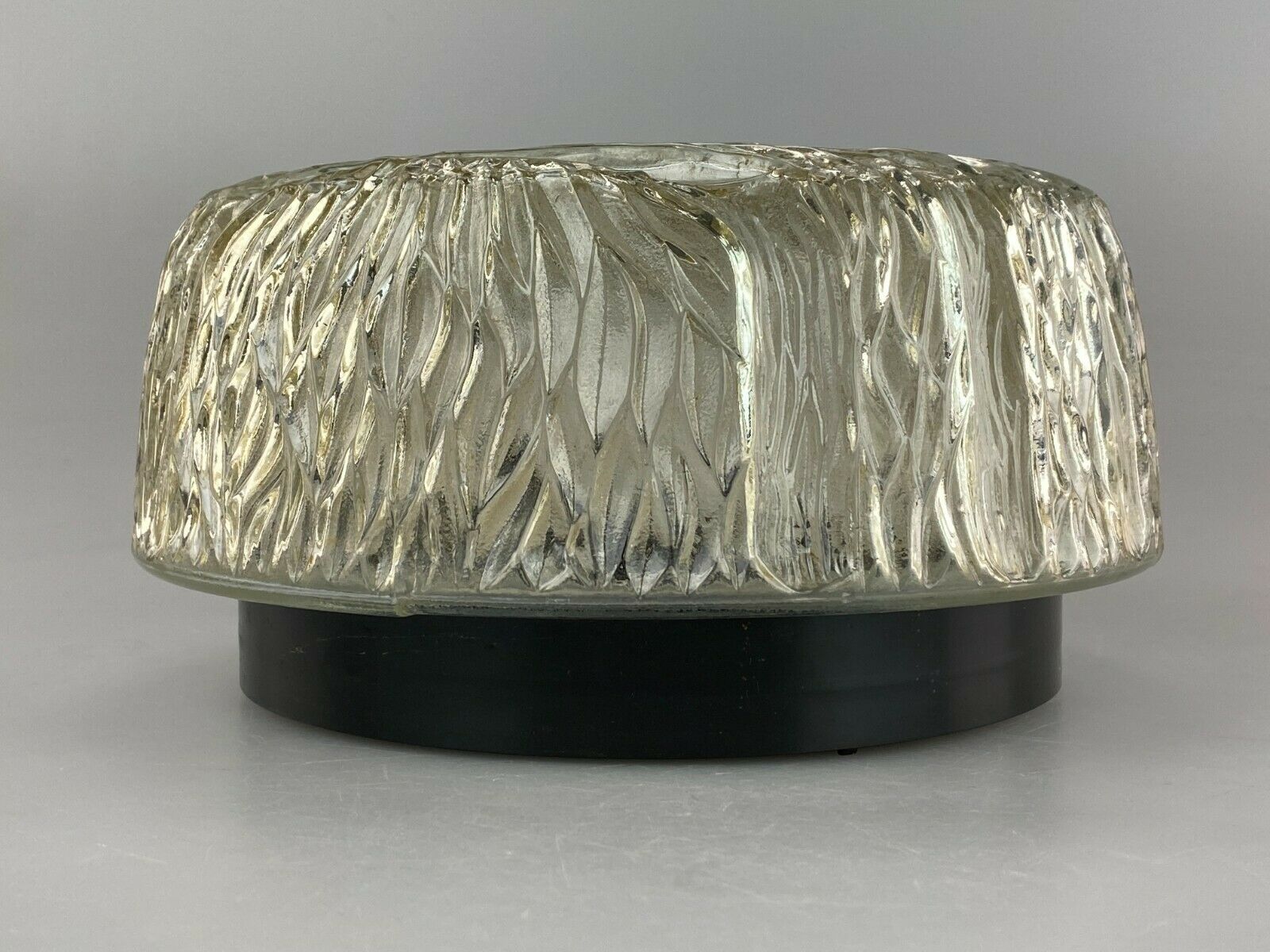 60s 70s Lamp Plafoniere Flush Mount Glass Space Age Design 70s