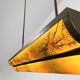 Vintage French large pendant lamp 'marble look Art Deco style'