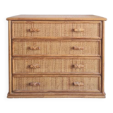 Rattan chest of drawers circa 1960s