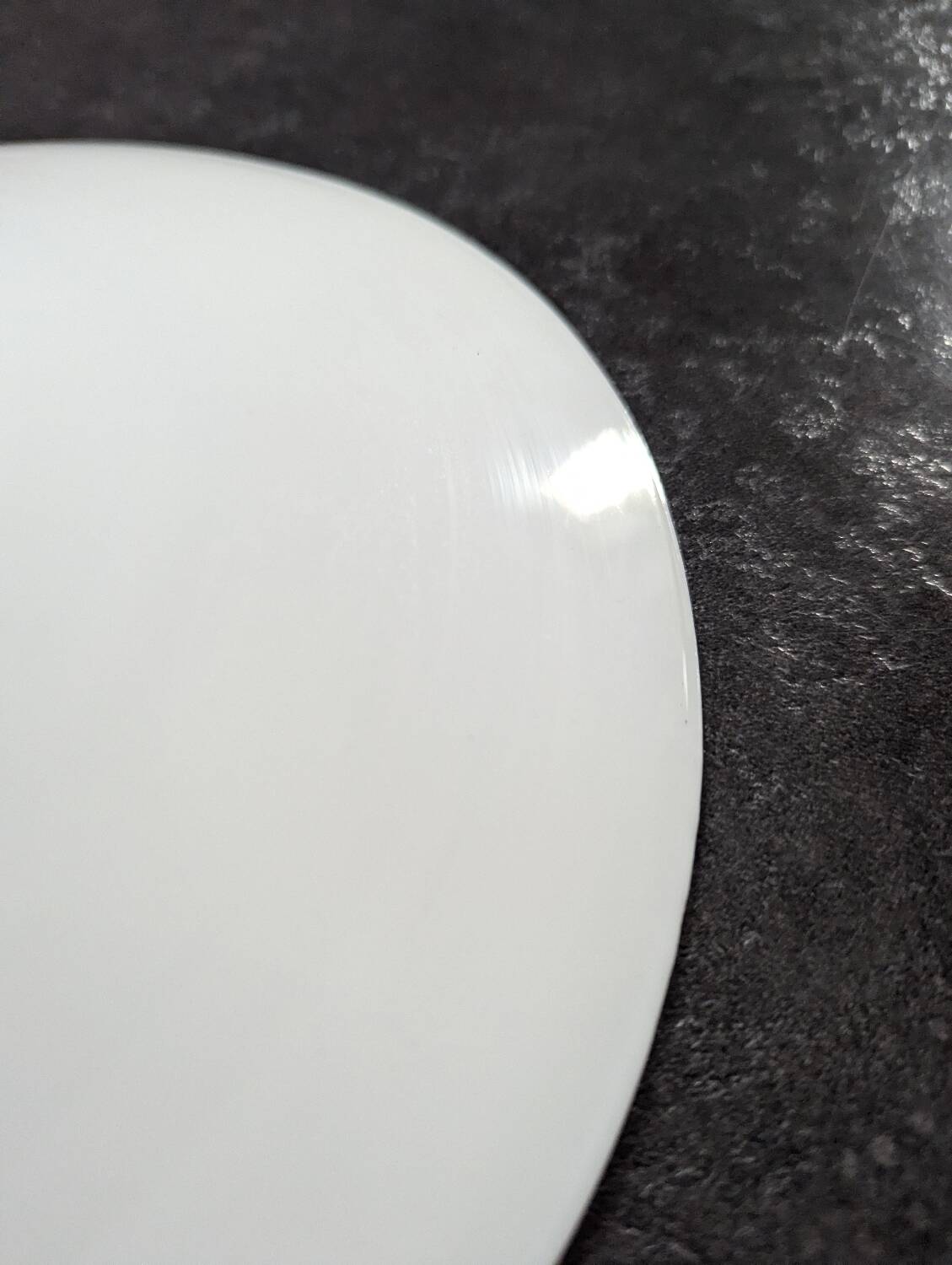 Suspension, Art Deco portable lamp in smooth opaline
