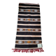 Small Black & Saffron Berber Kilim – Flat Weave Hanbel – 65x140 cm