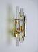 Venini Triedi cut glass wall sconce, circa 1970s, Italy