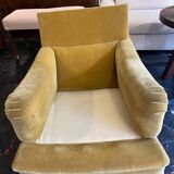 Paire de fauteuils en velours 1960