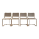 Set of 4 Marcel Breuer tubular chairs, mid-century modern Bauhaus chrome cantilever dining chairs, 20th century