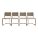 Set of 4 Marcel Breuer tubular chairs, mid-century modern Bauhaus chrome cantilever dining chairs, 20th century