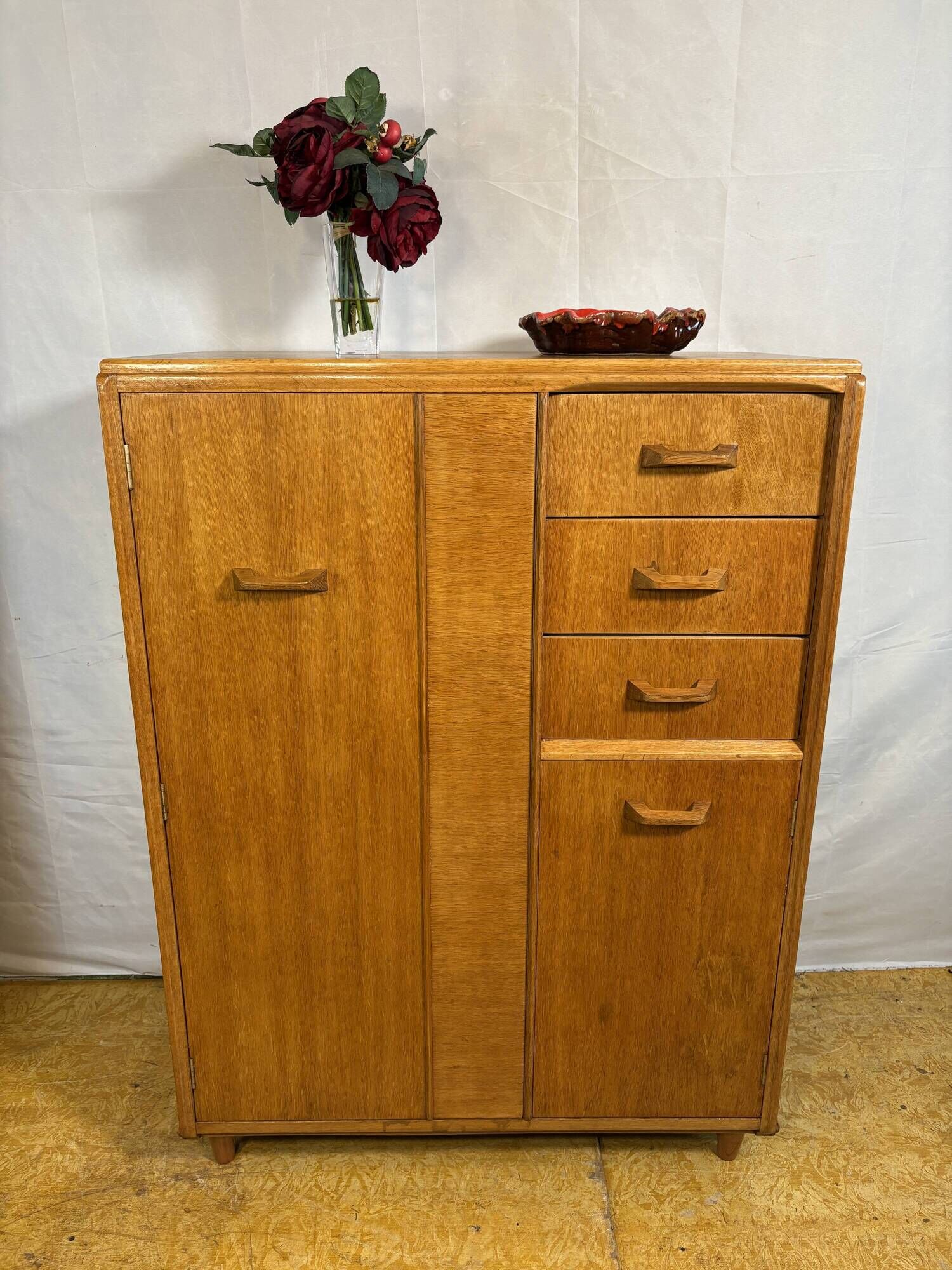 Mid-Century Retro Vintage Oak Compactum Gentleman’s Wardrobe by G Plan E. G