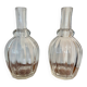 Pair of antique moulded crystal decanters (Baccarat style)