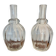 Pair of antique moulded crystal decanters (Baccarat style)