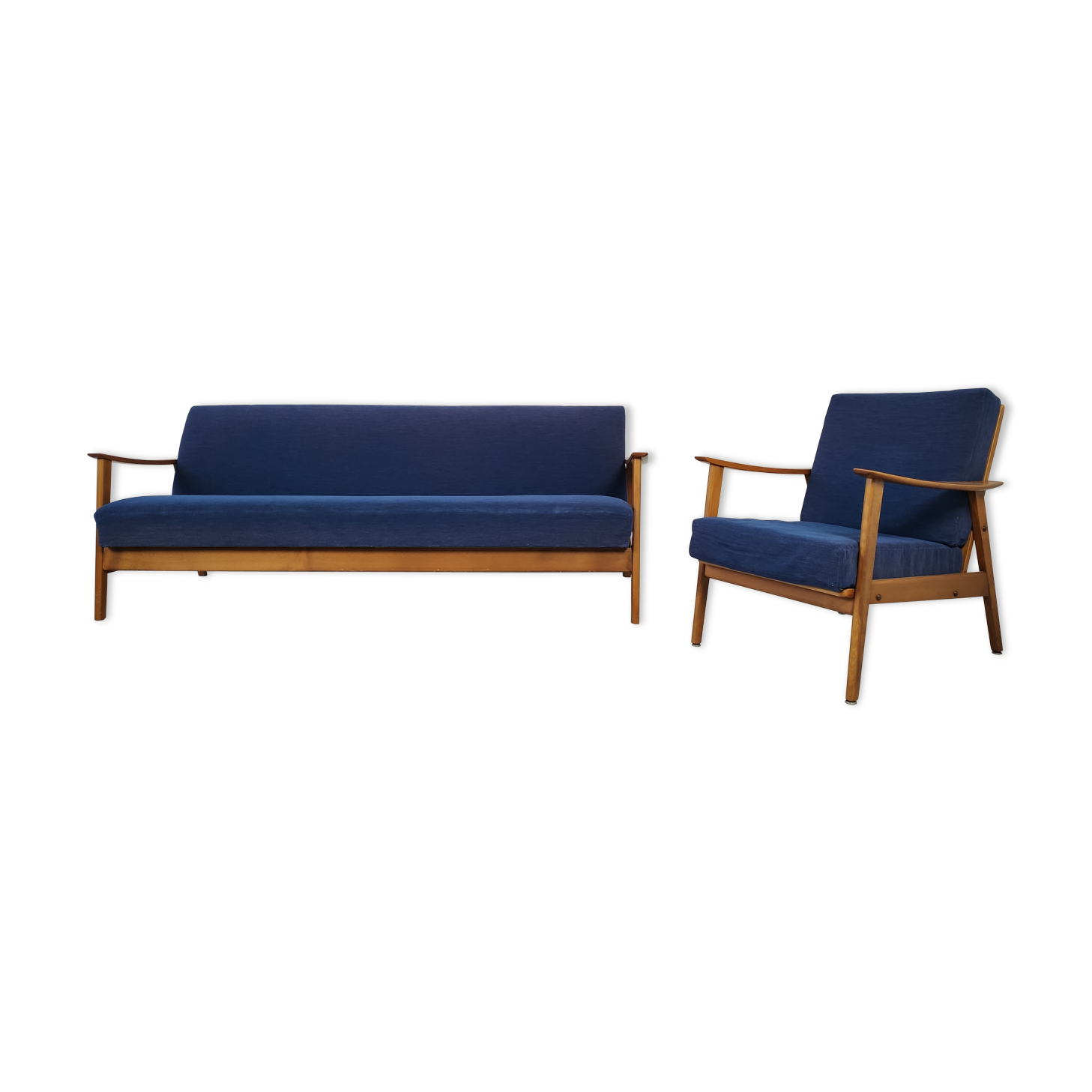 Convertible sofa set - a 1960s Scandinavian armchair