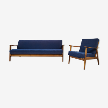 Convertible sofa set - a 1960s Scandinavian armchair