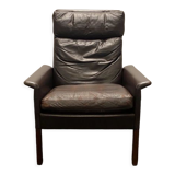 1960s Danish leather lounge chair by Hans Olsen