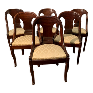 Suite de six chaises - acajou style