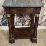 Console / Side table in mahogany and marble – Empire period, 19th century