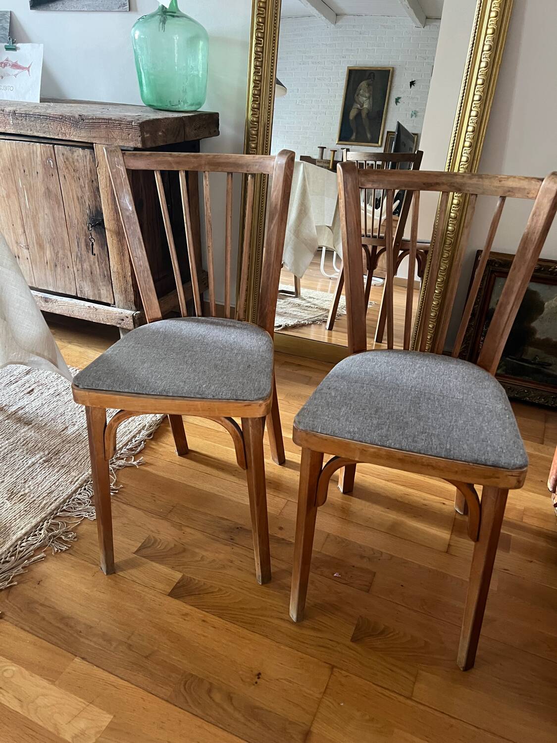 Pair of vintage Baumann bistro chairs