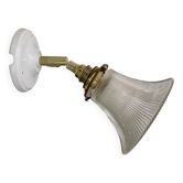 Vintage tulip wall lamp in holophane glass
