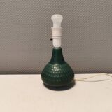 Lampe de table en céramique verte/bleue, danoise des années 1970.