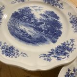 Set of 10 plates Digoin Sarreguemines model Romantic
